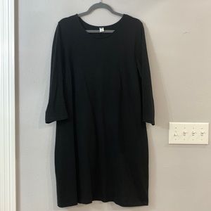 Ladies Old Navy Black Size Large Shift Cotton Dress